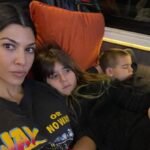 Kourtney Kardashian with two of her children