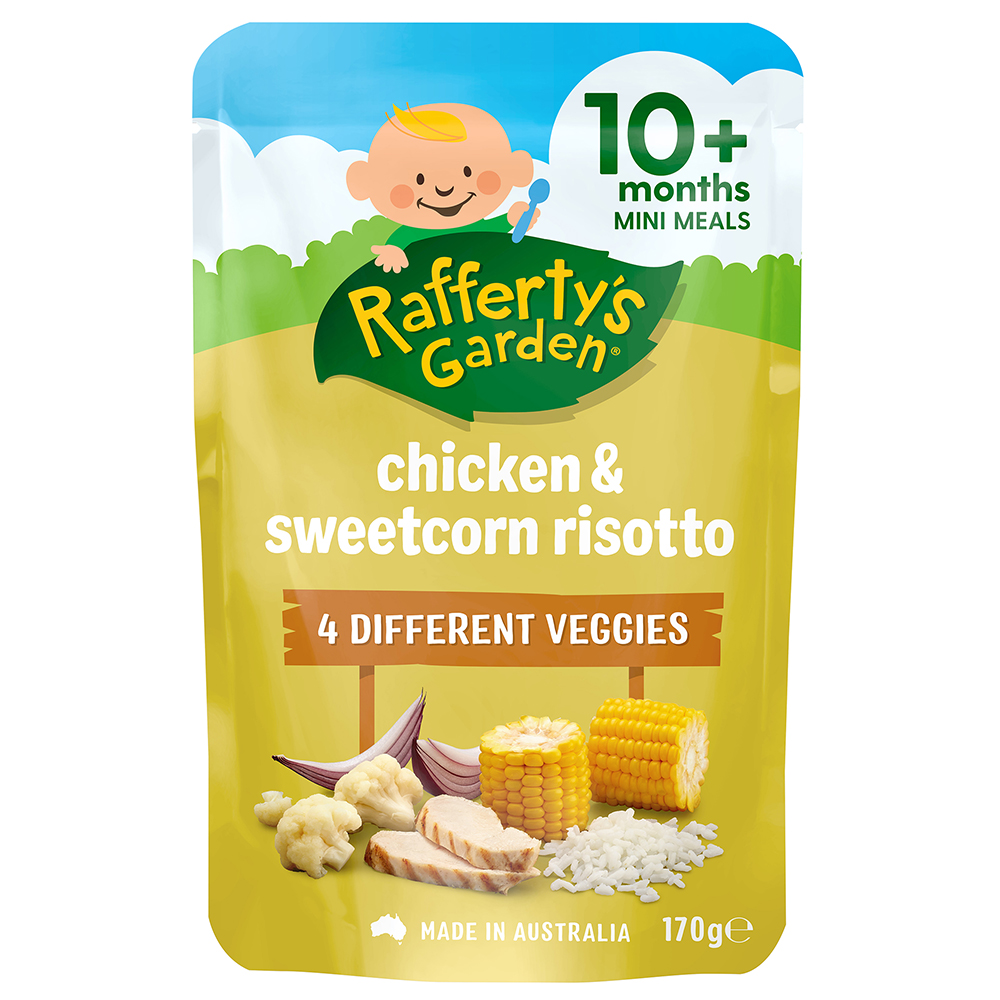 Rafferty's Garden 10M Mini Meal Chicken & Sweetcorn Risotto product shot