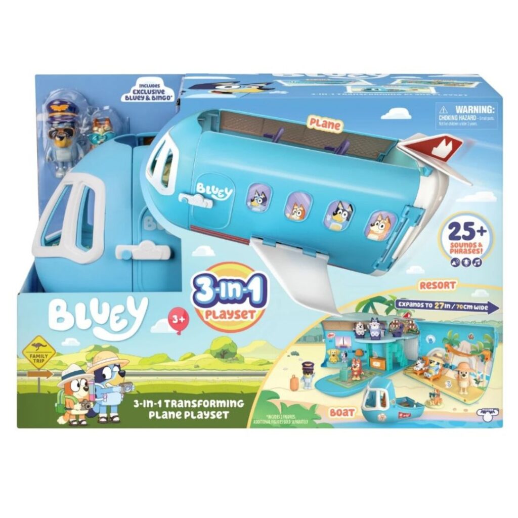 Bluey 3-in-1 Transforming Plane Playset