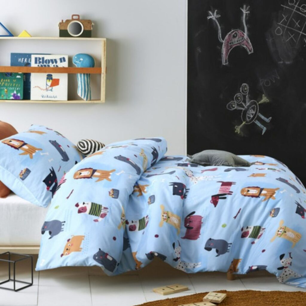 Happy Kids Woof Glow in the Dark Quilt Cover Set
